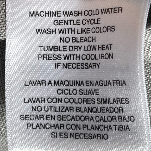 Jones New York Womens 100% Linen Popover Tunic Top Size M Gray L/S Roll Tab - Picture 10 of 13